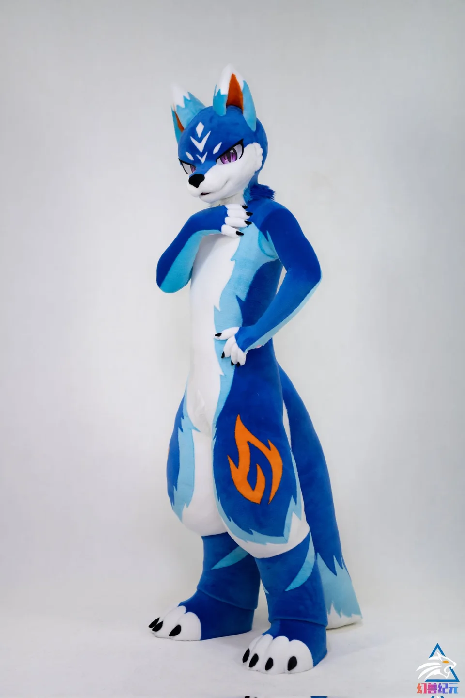Blue and white HUAN series character