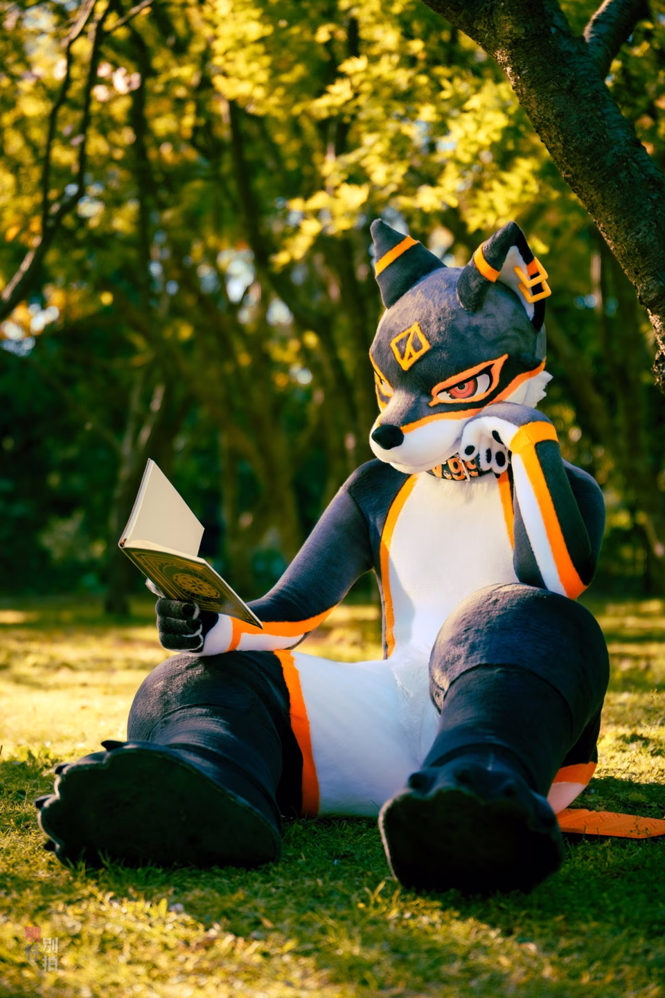 NEOERA character relaxing in a sunlit garden
