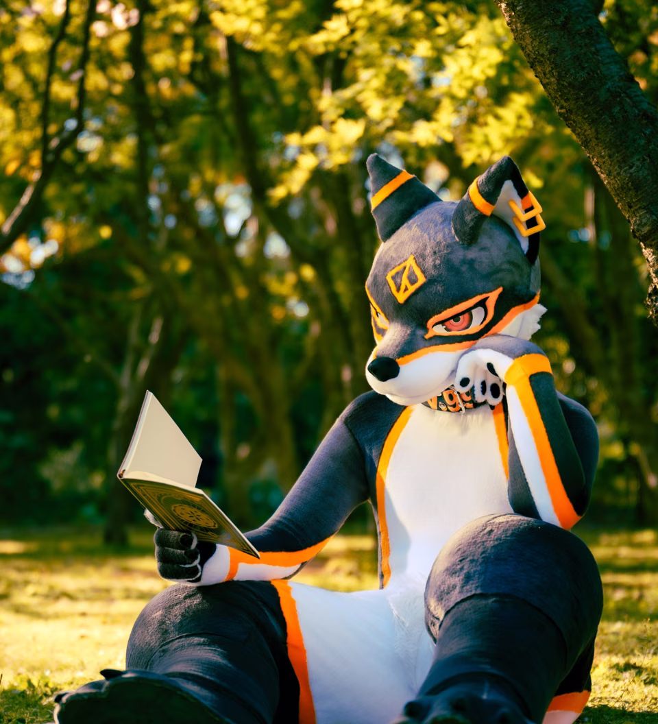 NEOERA character relaxing in a sunlit garden